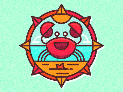 Crab beach crab design fun illustration simple