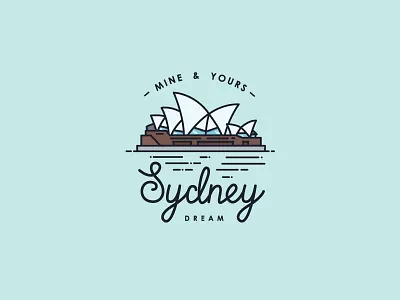 Sydney Opera House australia clean dream flat illustration lettering opera house poster simple sydney theater typography