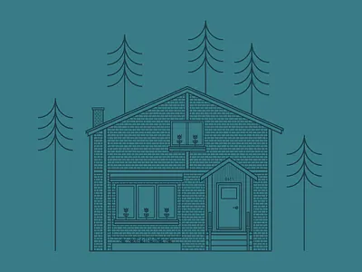 Capitol Cottage cabin door flower home house oregon pine portland shingle trees