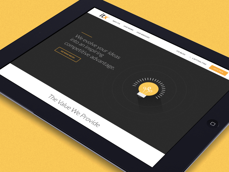 Hero Image Animation animation hero image itx motion ui ux web design
