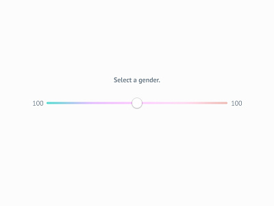 Gender slider form gender identity sex slider ui ux