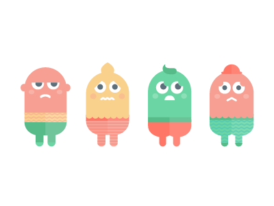 Sadface character design gui illustration