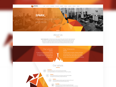 Spark Landing Web business flat landing page single page spark ui web design