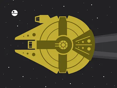 Millennium Flacon dearjjabrams design graphic design illustration jedi maythe4thbewithyou maythefourthbewithyou millenium falcon rebel alliance sincerely truman star wars tim weakland