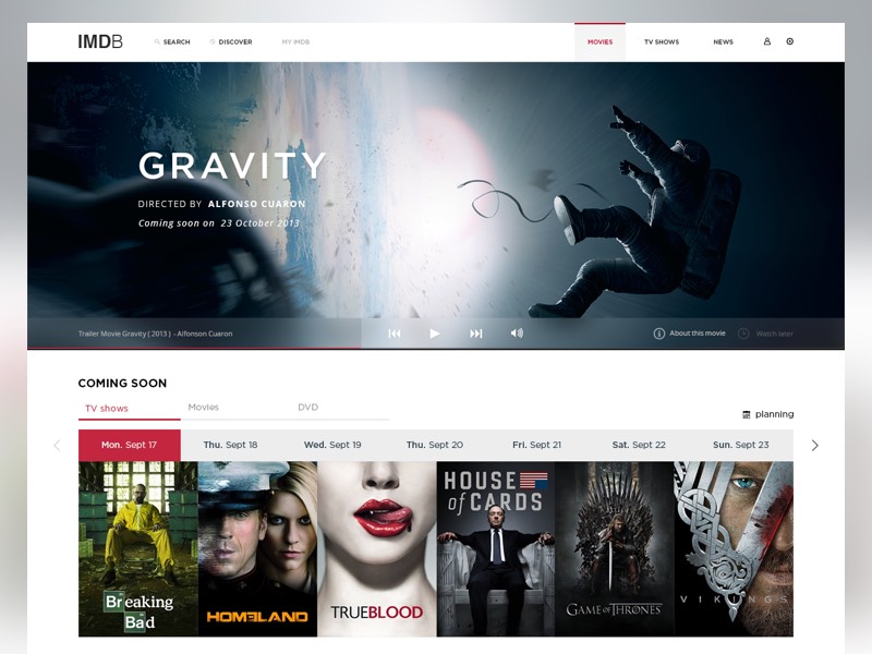 IMDb Redesign imdb movie redesign ui ux