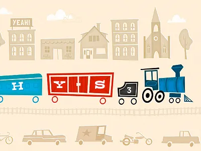 Channeling M. Sasek... kind of illustration train vintage