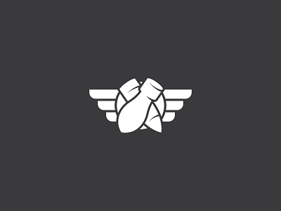 ROF 59 badge bomb brand crest icon identity logo logomark minimal traditional weapon wings