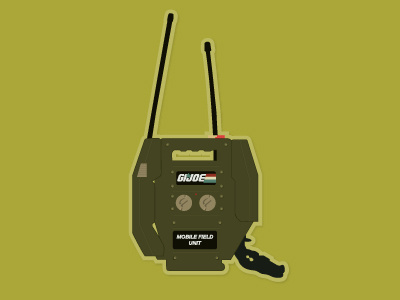 1984 Mobile Field Unit 1984 childhood flat g.i.joe illo illustrator mobile radio vector vinatge