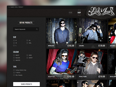 Elvis Jesus Web Re-design design digital ecommerce elvis fashion jesus platform web