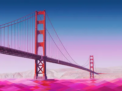 Landspaces - Monument background color geometry minimal nature photography polygons san francisco wallpaper wallpapers