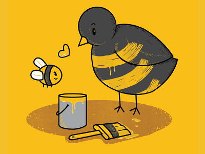 A Bird and A Bee bee bird love paint shirt threadless tshirt