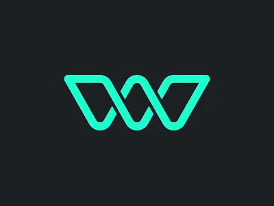 V/W Logo Mark branding communication connection logo wire