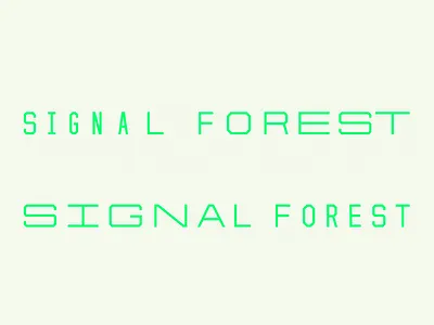 Stretchy branding identity logo signal telecom type typography