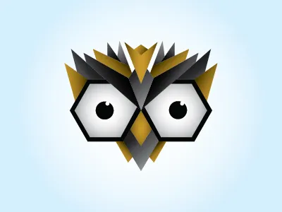 Owl have the chicken. geometric illustrator owl shapes