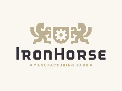 IRONHORSE animal crest horse iron park tail