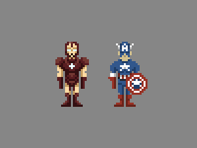 Civil War captain america civil war comics iron man marvel pixel art