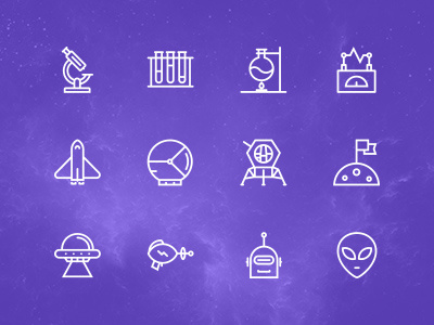 The Space, Science & Astrology Icons 100 apollo 11 blaster generator icon icons line microscope robot rocket science space test tubes