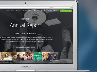 Interactive Annual Report annual report healthcare hero image hospital interactive medical website