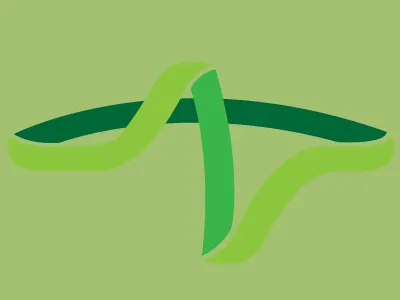 PulseBand semi Abstract analogous design ekg flat green heart heart rate logo monochromatic pulse band