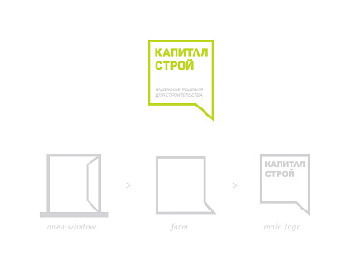 Kapitalstroy logo build building home house logo logotypes window windows