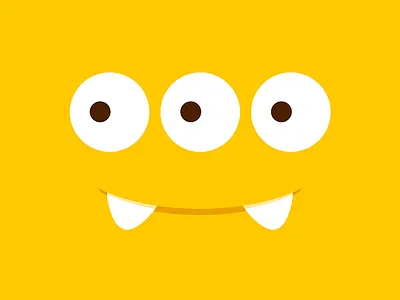 Friendly Monster (I) eyes identity illustration logo monster mouth