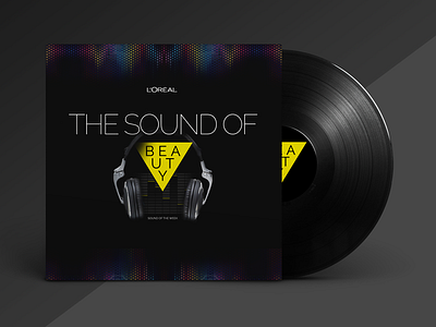 LP Cover Print - L'Oreal Sound of Beauty beauty cd cover design listen loreal lp music print sound vector vinyl