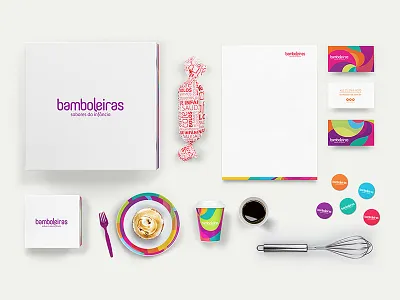 Bamboleiras bakery brand colorful concept featured food identity logo packaging stationery thedieline
