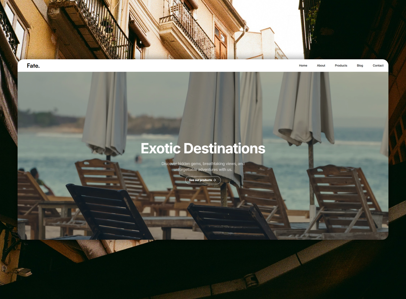 Fate - Travel Agency Website design graphic design graphicdesign ui ux webdesign webdevelopment website design