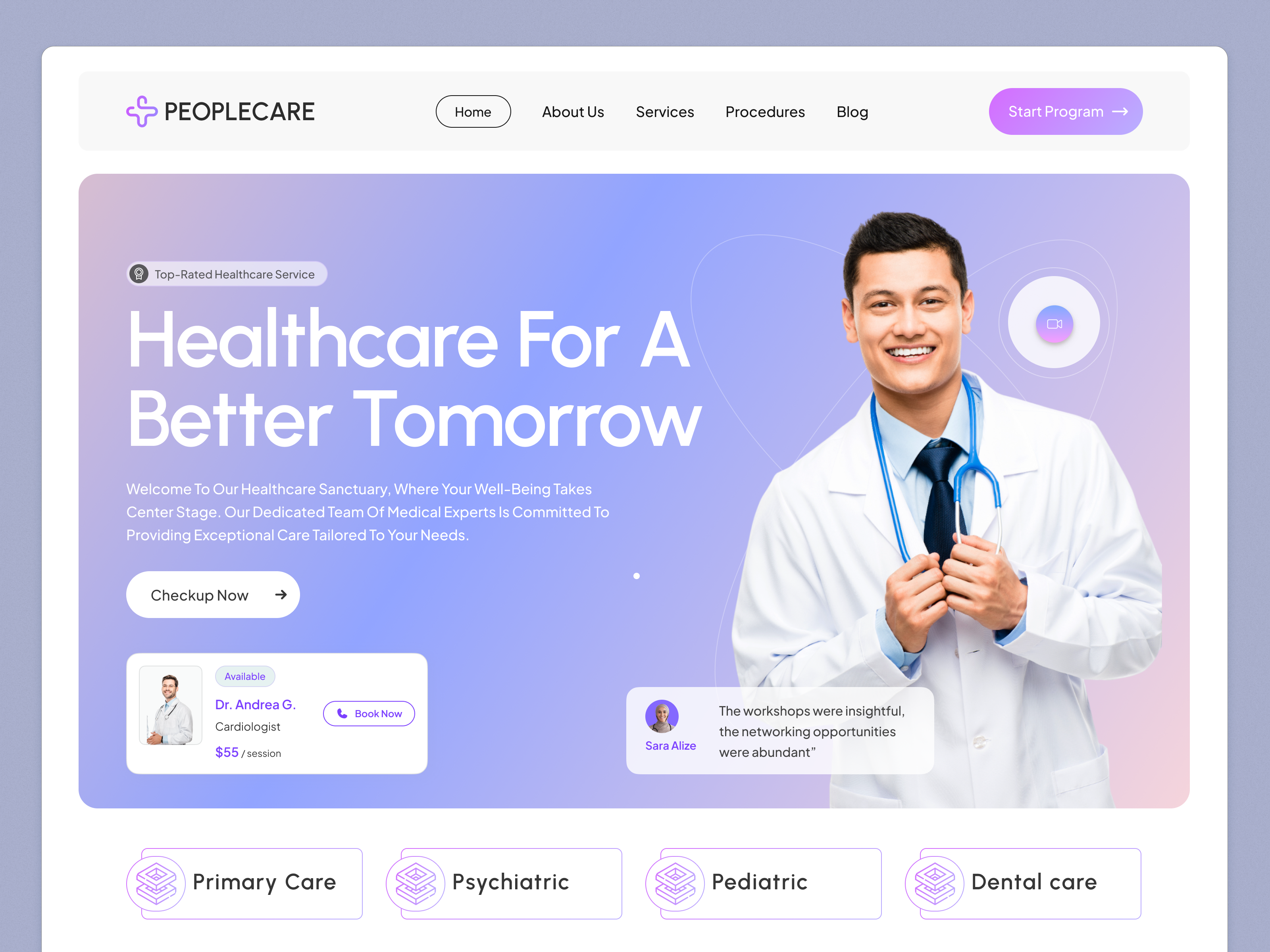 Example of Healthcare Website Design In Word Press