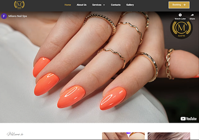 Nail Salon WordPress Website business divi landing page design nail salon ui design webdesign website website devlopment website redesign