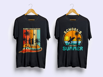 School’s Out for Summer – Surf’s Up T shirt Design holiday fashion tshirt