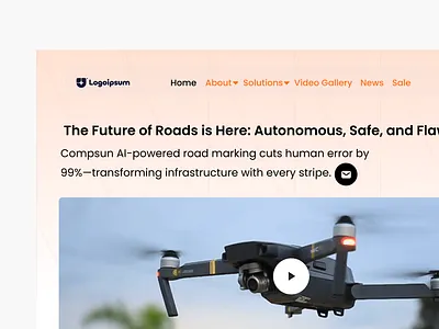 Landing Page (drone) design home page homepage landing landing page landingpage motion graphics ui uiux ux webdesign website