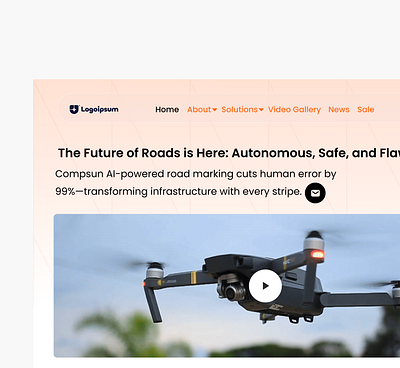 Landing Page (drone) design home page homepage landing landing page landingpage motion graphics ui uiux ux webdesign website