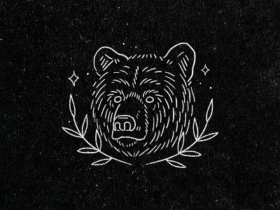 Bear bear hand drawn illustration line minimal monoline