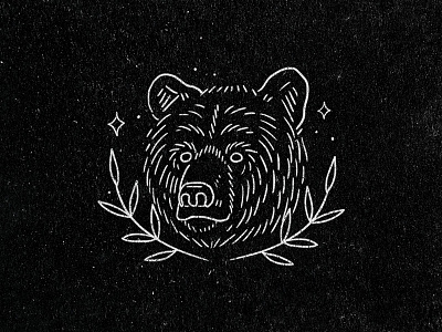 Bear bear hand drawn illustration line minimal monoline