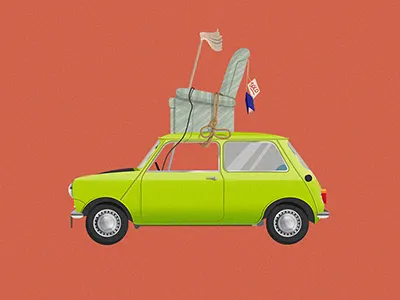 Car Illustration Series: Mr Bean bean car film illustration movie mr bean tv vehicle