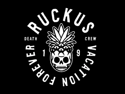 Vacation beach death good vibes grim lockup pineapple skull summer vacation