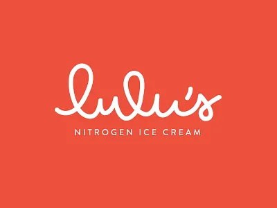 Lulu's Nitrogen Ice Cream - Logo branding florida ice cream identity logo miami nitrogen