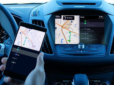 Phone & Car Infotainment Sync android auto automobile car dashboard gps infotainment map mobile navigation sync ux