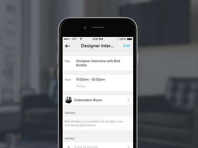 Robin App - Meeting Details beacon booking mobile office robin