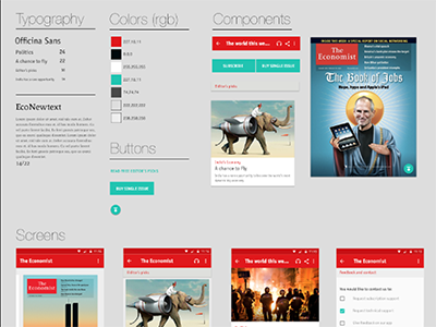 Economist Android UI Kit android artifact material design process the economist tool ui kit