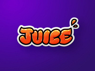 Juice design illustration juice logo type typography