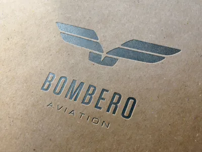 Bombero Aviation Logo branding flying kraft logo minimalistic plane ui ux