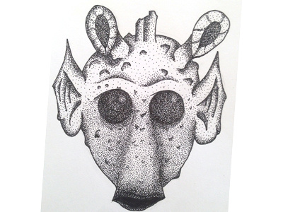 Greedo dots illustration ink pen star wars traditional