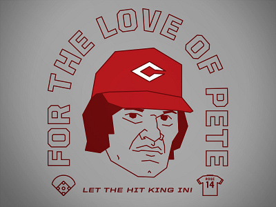 Pete "Hit King" Rose cincy illustration mlb pete rose reds vector