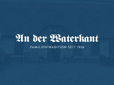 An der Waterkant Logo branding holiday home identity logo logotype modern restaurant simple typography wordmark