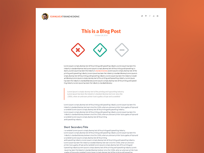 Blog Post blog minimal page post website