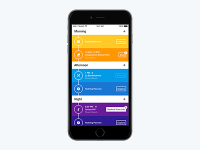 DoDipity 2 itinerary material colors planner sketch ui