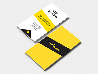 FanVision Business Cards business card fanvision nascar print yellow