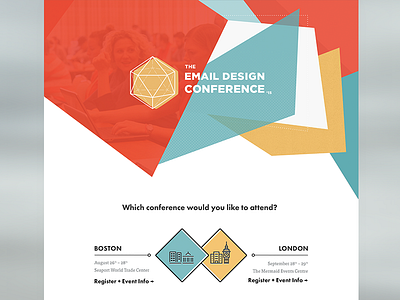 (WIP) The Email Design Conference 2015 conference email design conference flat geometric illustration midcentury shapes ui